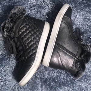 Steve Madden Fur Trim Hightops